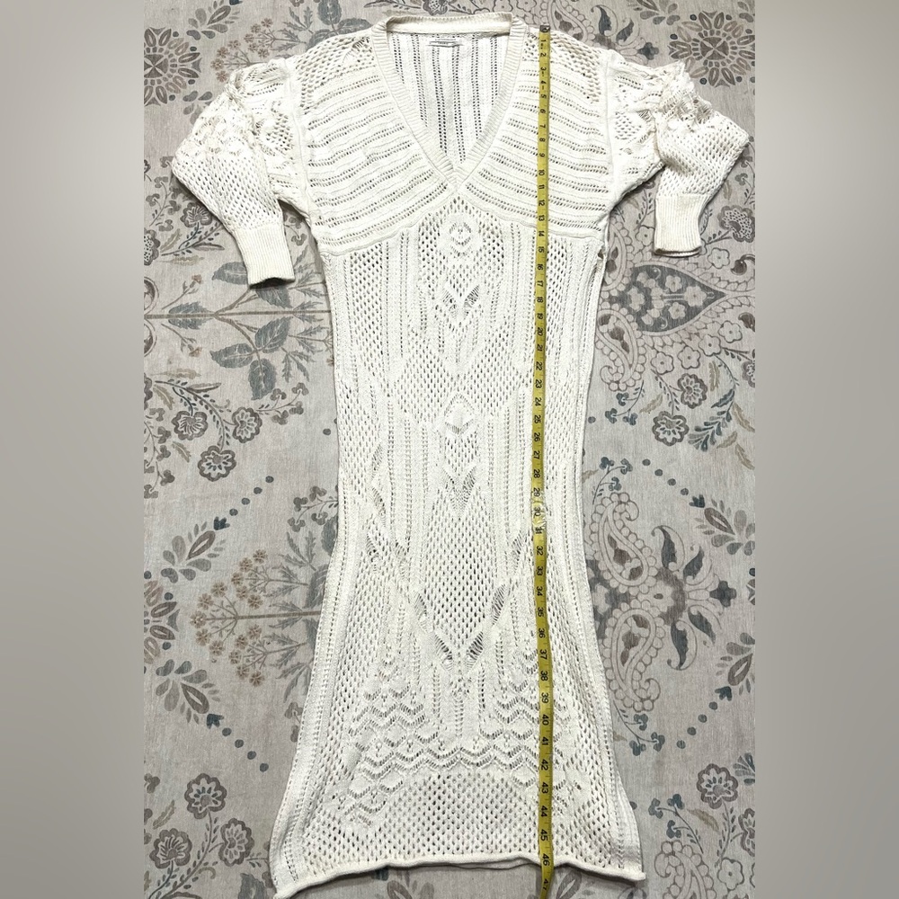 Anthropologie Beach & Vacation Knit Midi Swimsuit Cover-Up Size Small Petite - Picture 4 of 8